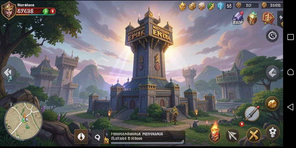 Tangkapan layar gameplay Tower Defense yang menampilkan strategi menaklukkan musuh.