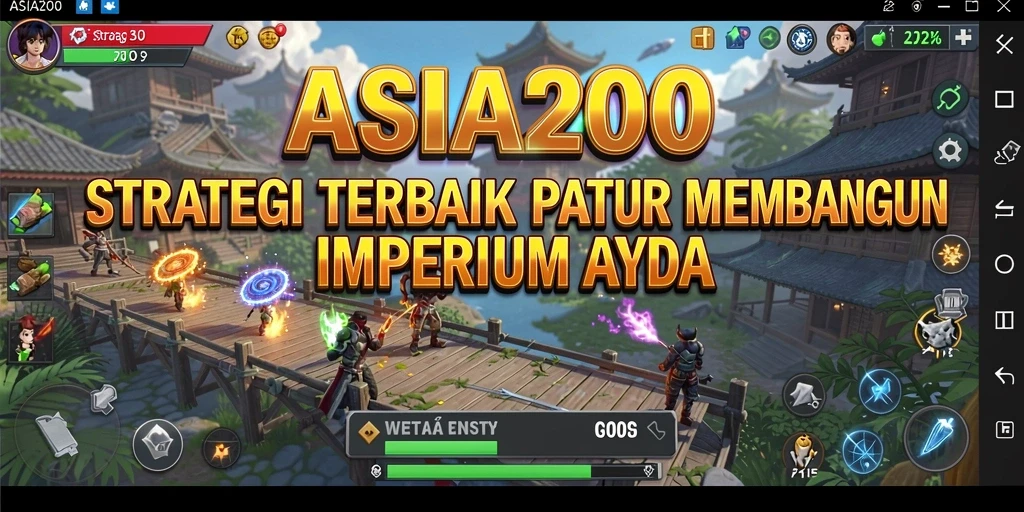 Tampilan gameplay ASIA200 menunjukkan pertempuran strategis yang mendebarkan.