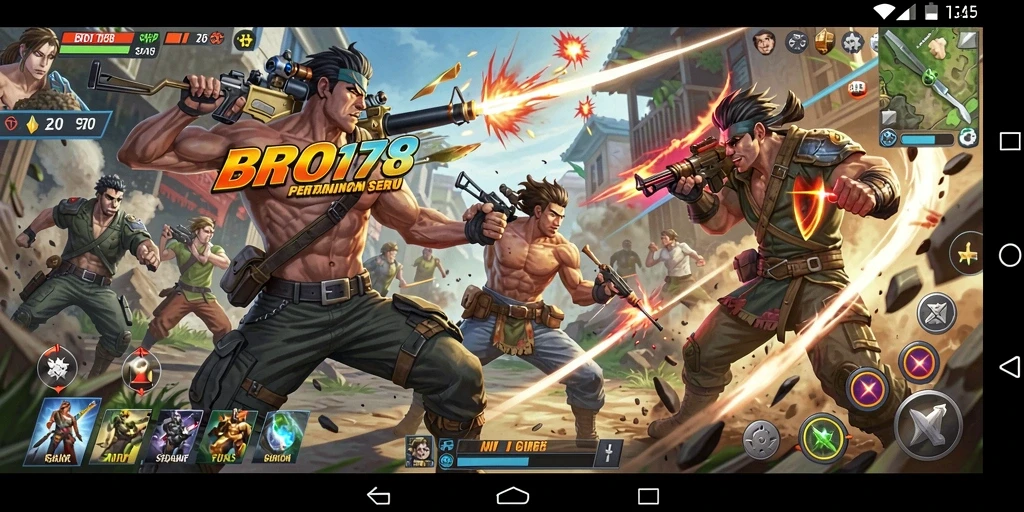 Gameplay BRO178 yang seru dengan pertarungan intens.