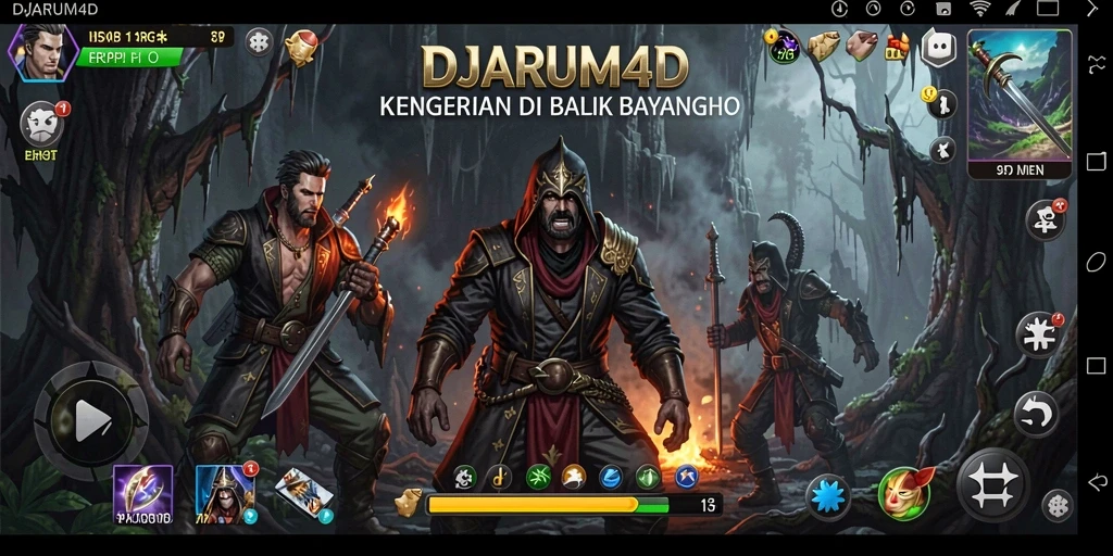 Tampilan menakutkan dari gameplay DJARUM4D dengan efek suara yang mencekam.
