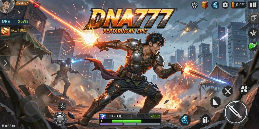 Screenshot DNA777 menunjukkan aksi bertarung yang mendebarkan.