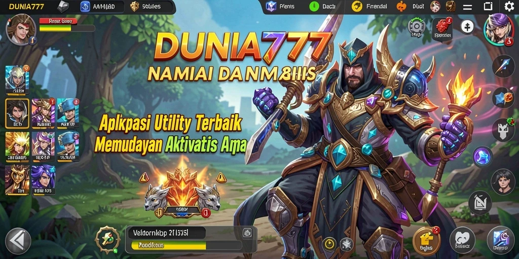Tampilan intuitif aplikasi DUNIA777 untuk pengelolaan aktivitas sehari-hari.