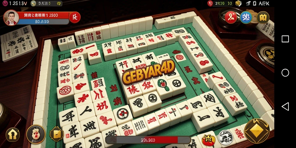 Tampilan menarik dari gameplay GEBYAR4D yang memikat para pemain Mahjong.