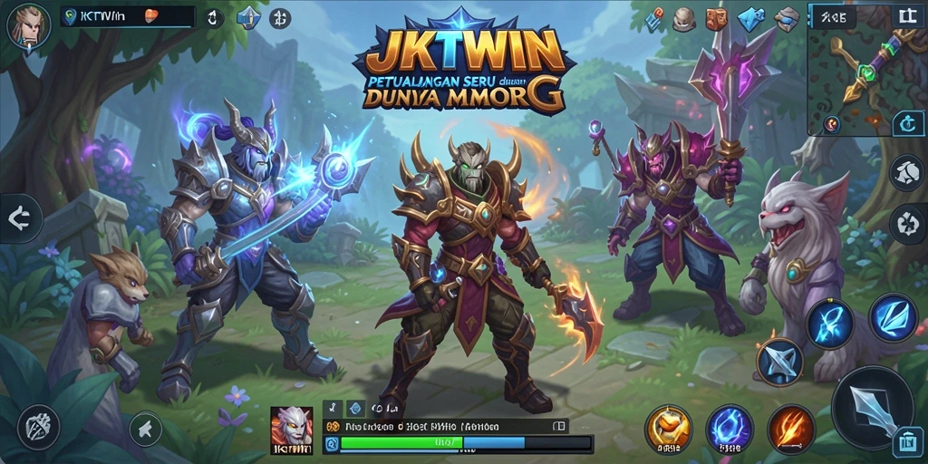 Gameplay JKTWIN yang epik dan menawan dalam dunia MMORPG.