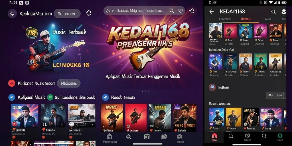 Tampilan gameplay KEDAI168 dengan berbagai pilihan lagu yang menarik.