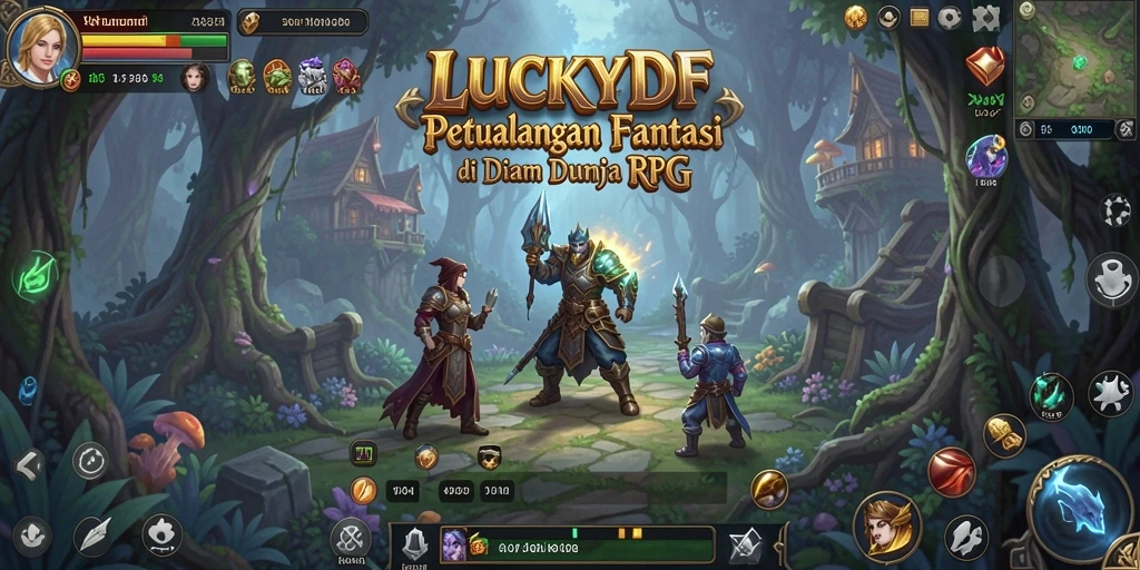 Tampilan gameplay RPG yang seru dan mengasyikkan dari LUCKYDF.