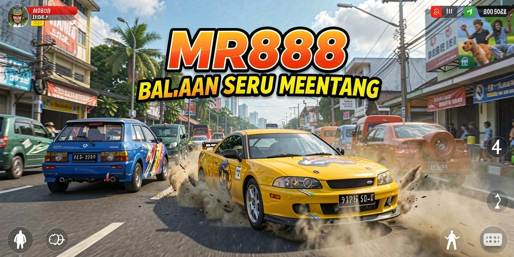 Tampilan gameplay Racing yang menegangkan dari MR888.