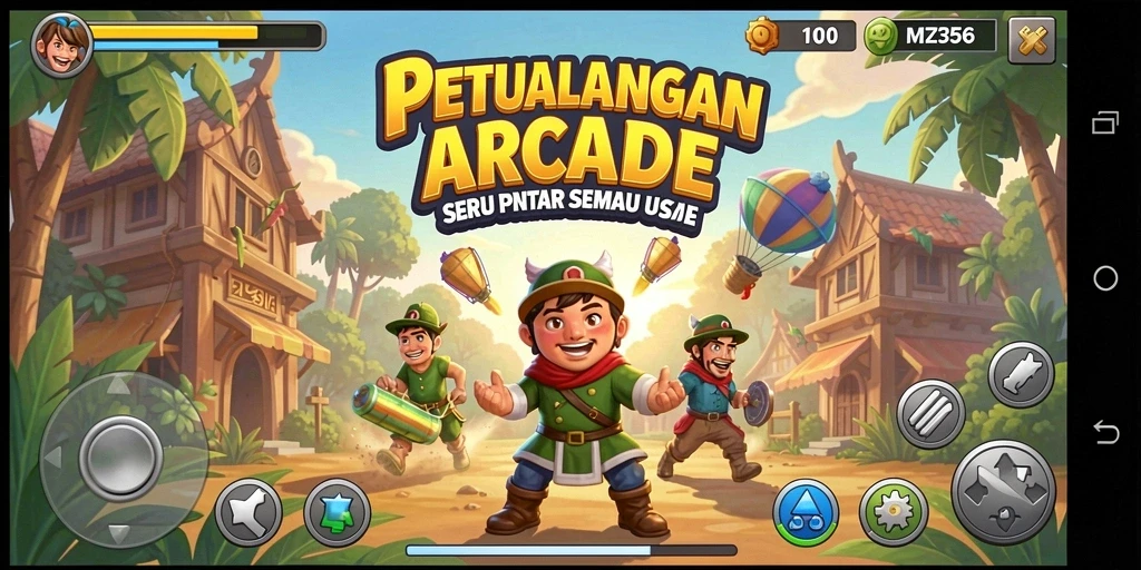 Tampilan menarik gameplay MZ356 dengan karakter yang beragam.