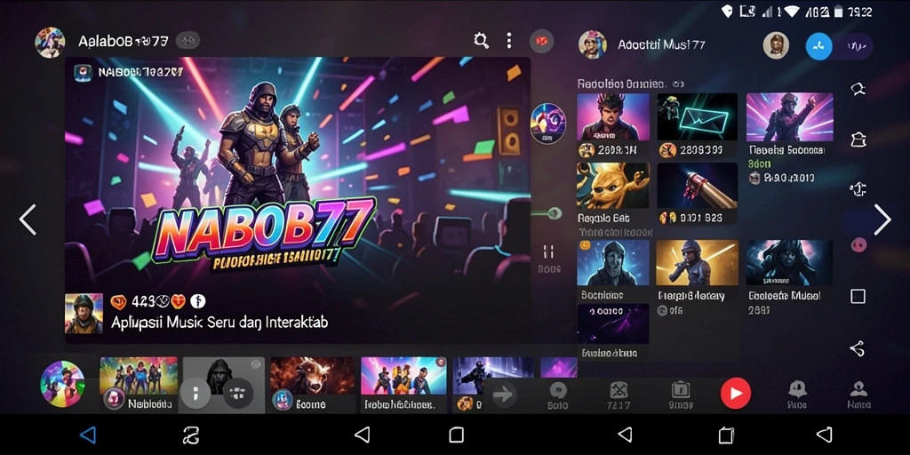 Screenshot gameplay <strong>NABOB77</strong> yang menampilkan interaksi pengguna di dalam aplikasi musik.