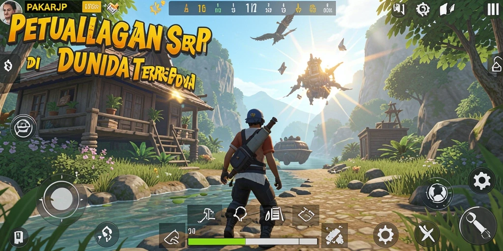 Gameplay PAKARJP dengan eksplorasi dunia terbuka yang menakjubkan.