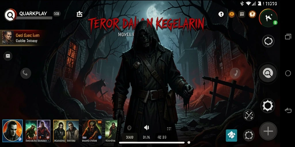 Tampilan gameplay mendebarkan dari QUARKPLAY yang mengajak pemain menelusuri kegelapan.