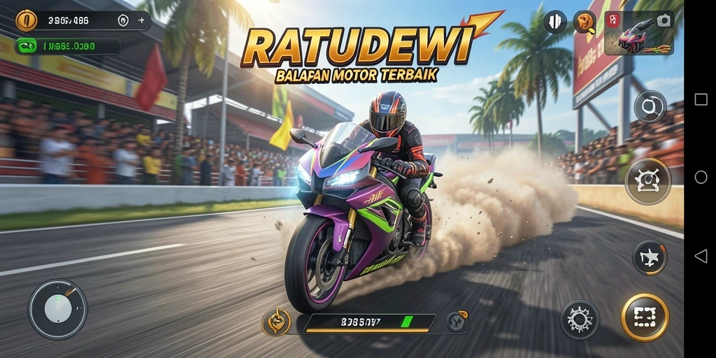 Gameplay seru balapan motor di RATUDEWI dengan grafik menawan