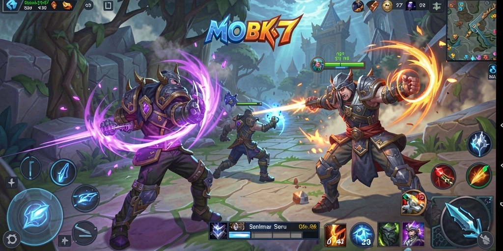 Gameplay seru RK77 di arena MOBA.