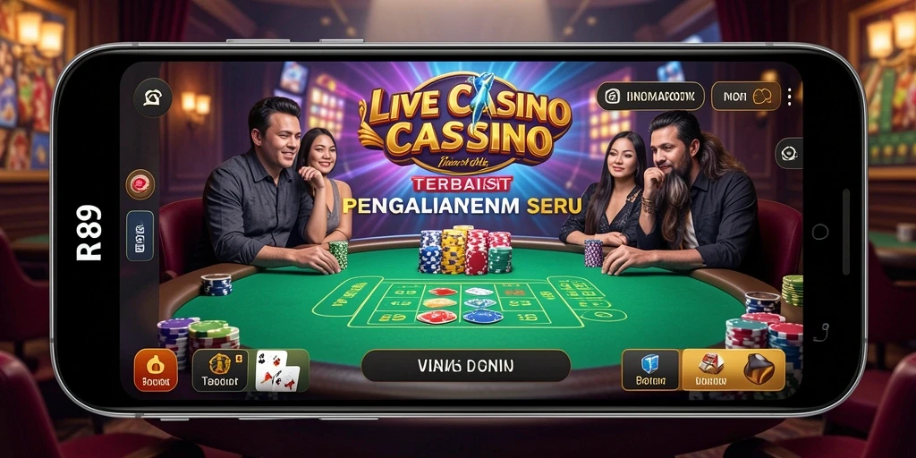 Tampilan gameplay Live Casino yang menarik di aplikasi RR89.