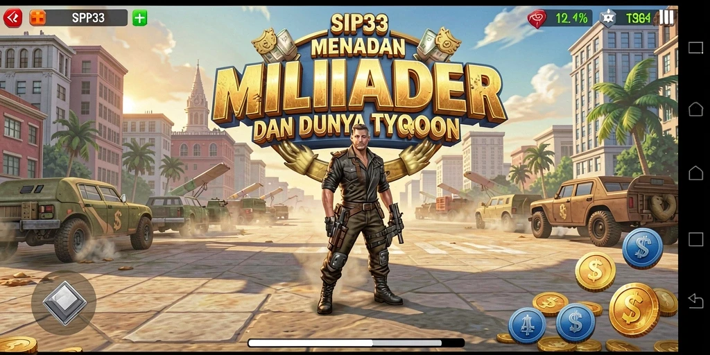 Screenshot SIP33 menampilkan aksi seru dalam membangun empire bisnis.