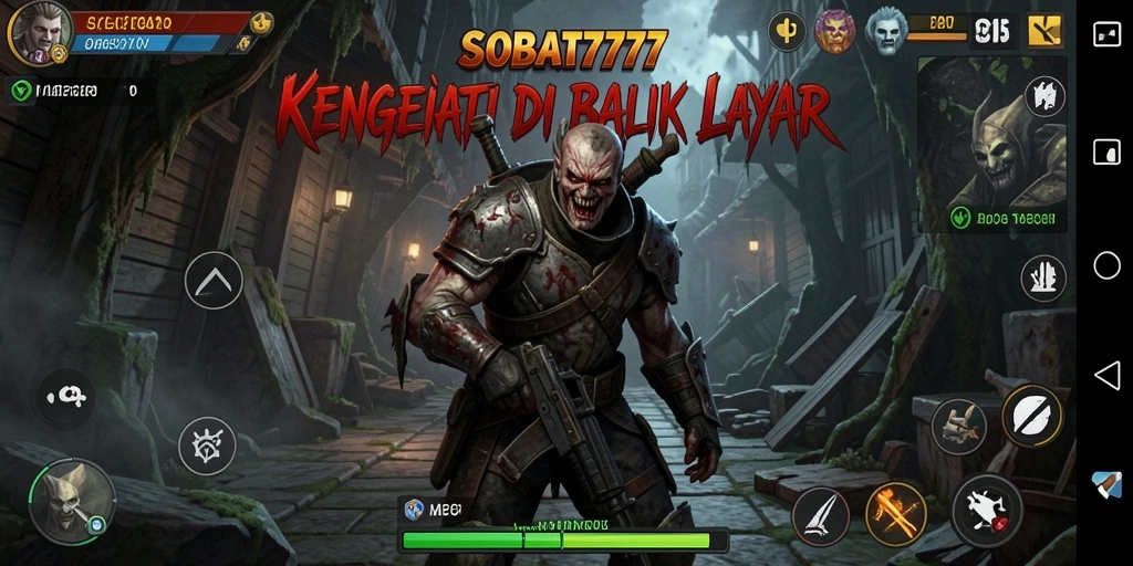 Tangkapan layar gameplay SOBAT777 menampilkan suasana kegelapan dan ketegangan yang mencekam.
