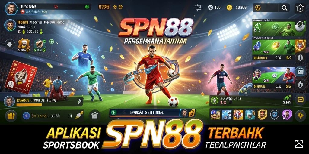 Screenshot utama SPN88 menunjukkan antarmuka taruhan olahraga yang intuitif.