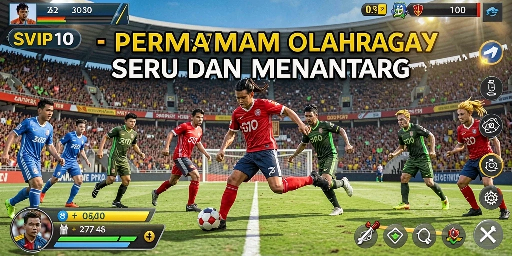 Tangkapan layar dari gameplay SVIP10 yang menampilkan aksi olahraga yang mendebarkan.