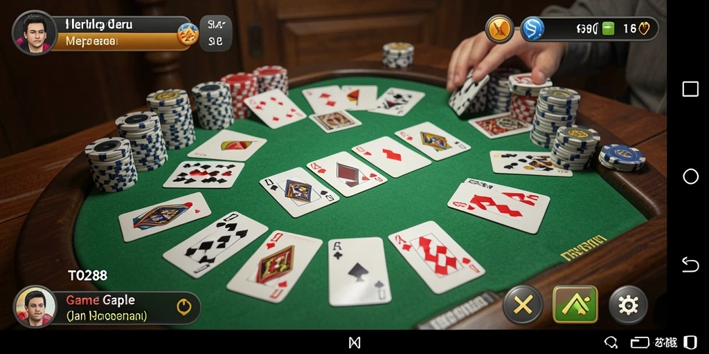 Tampilan gameplay Gaple yang seru dan interaktif di TO288.