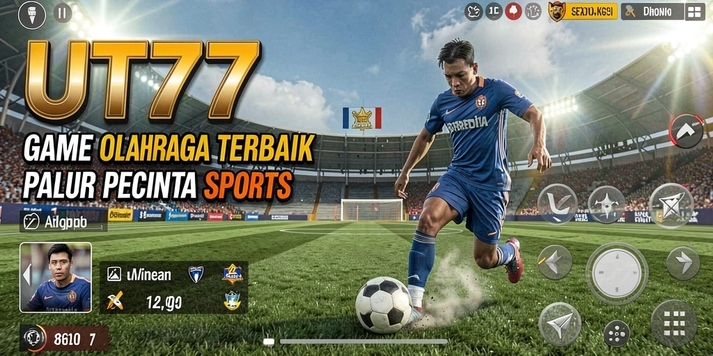 Tampilan gameplay UT77 dengan aksi olahraga yang seru.