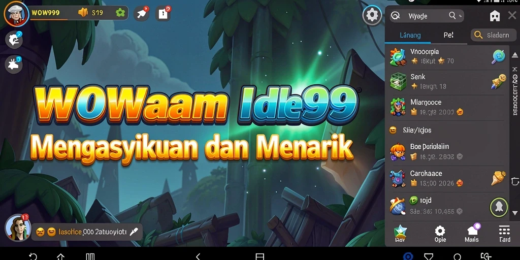 Tampilan gameplay WOW99 yang menawan dengan mekanisme Idle.