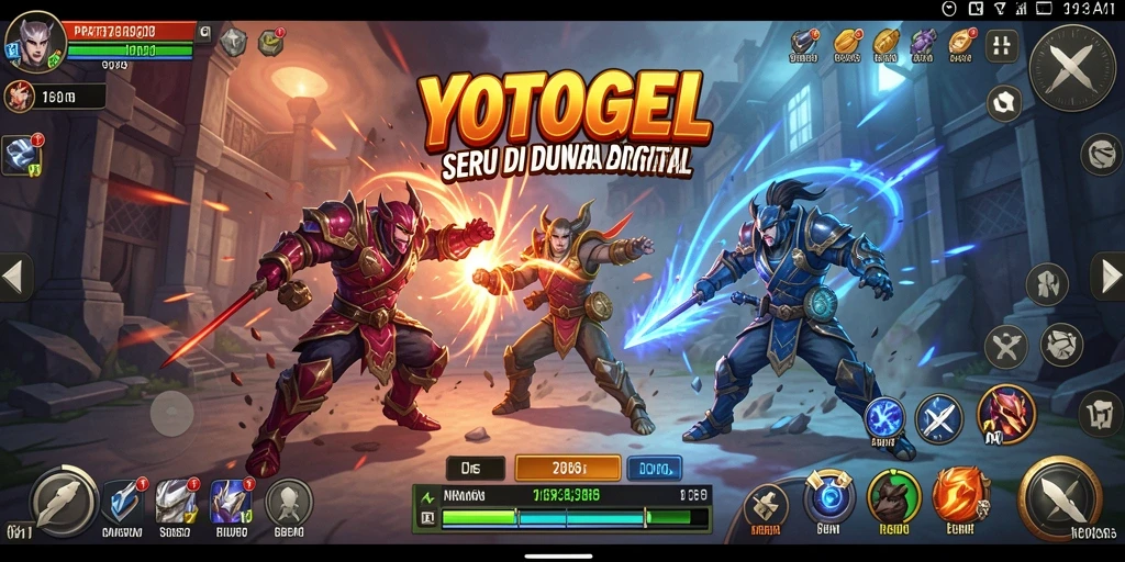 Tangkapan layar YOTOGEL memperlihatkan aksi pertarungan yang menegangkan dan karakter yang dinamis.